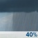 Wednesday: A chance of showers.  Mostly cloudy, with a high near 74. Northeast wind around 5 mph.  Chance of precipitation is 40%. New precipitation amounts of less than a tenth of an inch possible. 